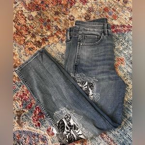 WHBM Patchwork Straight Crop